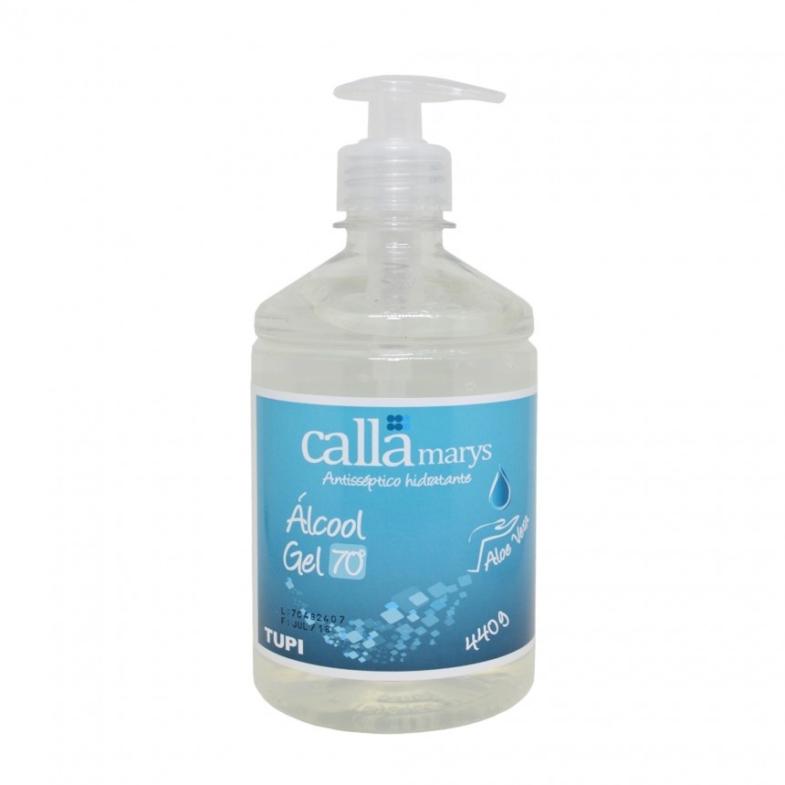 Álcool em Gel Callamarys 70% Antisséptico Higienizador De Mãos 440g