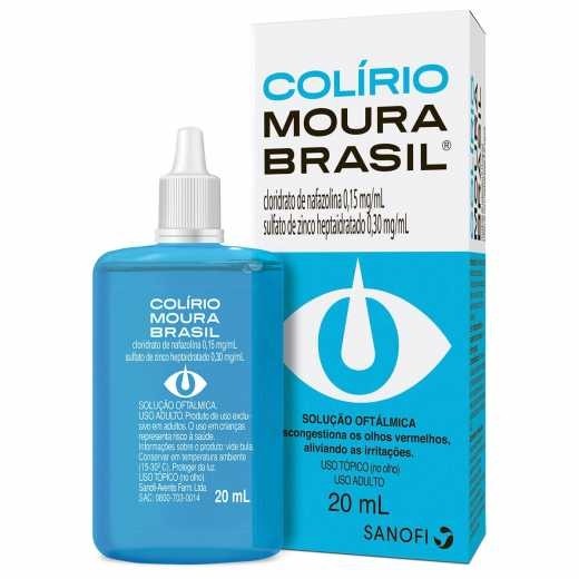 Colírio Moura Brasil Nafozalina + Sulfato de Zinco com 20mL
