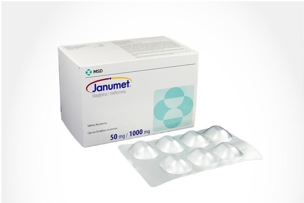 Janumet 50mg + 1000mg com 56 comprimidos