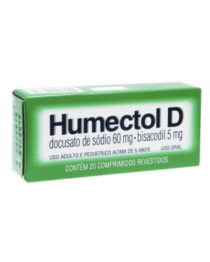 Humectol D 5mg + 60mg com 20 comprimidos 