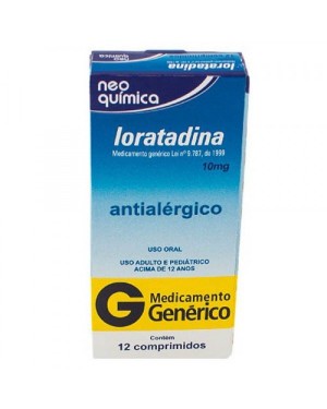 Loratadina 10mg com 12 Comprimidos Neo Química