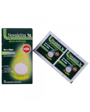 Novalgina 1g com 10 Comprimidos Efervescentes - VALIDADE 03/24
