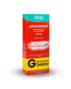 Paracetamol 750MG 20 Comprimidos (MEDLEY)